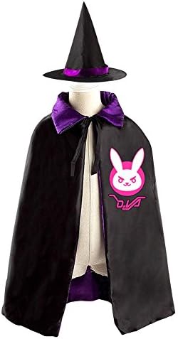 DBT D.VA Overwatch Logo Childrens' Halloween Costume Wizard Witch Cloak Cape Robe and Hat