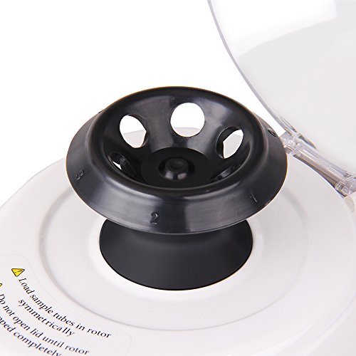 Mini Centrifuge - Four E's Scientific Bench-Top Centrifuge with 2 Interchangeable Rotors of 1.5/2mL x 6 and PCR 8 x 2-5400rpm max, 2000 x g max, Door Open Braking System - US Plug