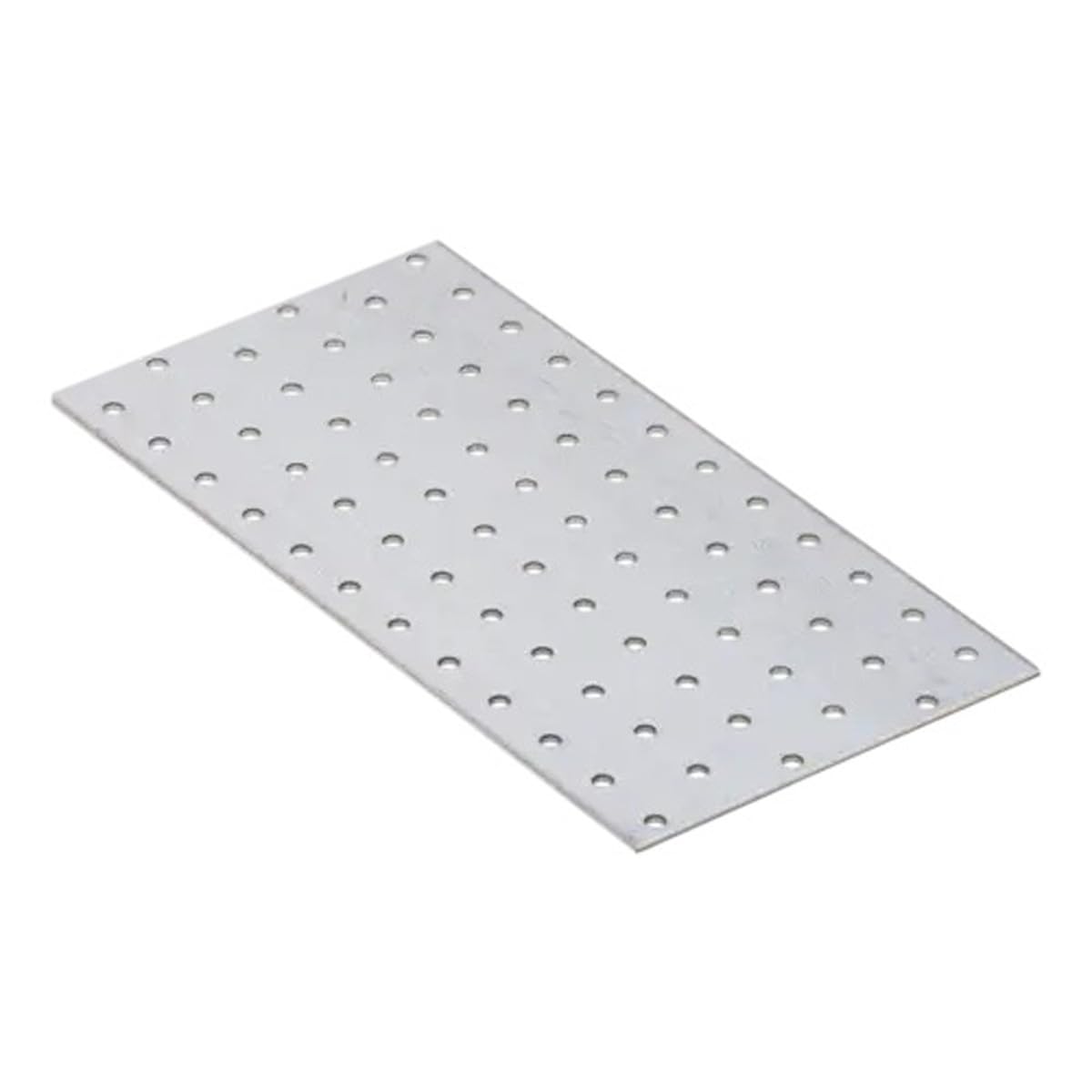 240mm x 120mm Galvanised Perforated Flat Plate Connector Joining Plates Metal Brace Brackets for Wood 2mm Thick Steel PP19 (Pack of 1) L03-06ABC