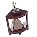 DecoTeak Oasis 2-Tier Teak Corner Shower Bench