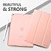 MoKo Case Fit iPad Air 3rd Generation 10.5 Inch 2019, Slim Lightweight Smart Shell Stand Cover with Translucent Frosted Back Protector Fit iPad Air 3, Auto Wake/Sleep,Rose Gold
