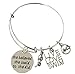 Infinity Collection Swimmer Gifts, Swimming Bracelet- Swim Charm Bangle Bracelet- She Believed She Could Jewelry - Gift For Swimmers, Swim Teacm