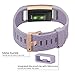 UMAXGET Compatible with Fitbit Charge 2 Bands, 3-Pack Soft Silicone Sport Adjustable Wristband Special Edition with Rose Gold Buckle for Men Women (Small, Black+Lavender+Slate)