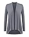Women Long Sleeve Soft Knit Fluid Drape Solid Slim Cardigan Sweater