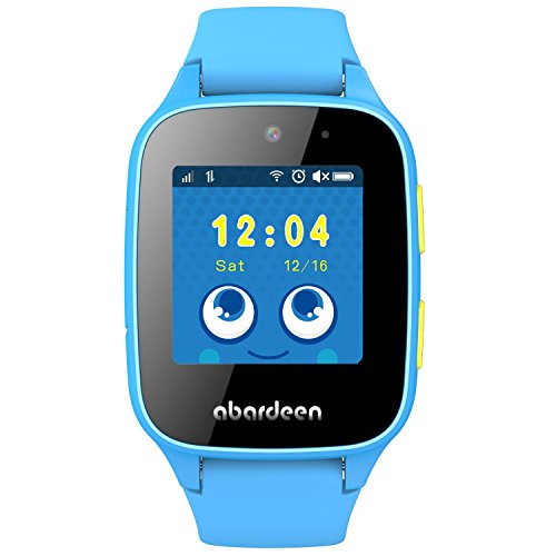 ABARDEEN B108 2G GPS GSM Tracker Smart Watch Bracelet with Camera for Kids Anti Lost SOS Waterproof IP65 Support Android IOS (Blue)