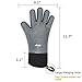 Auzilar Silicone Cooking Gloves, Grilling Gloves, Heat Resistant Gloves BBQ Kitchen Silicone Oven Mitts, Long Waterproof Non-Slip Potholder for Barbecue, Cooking, Baking