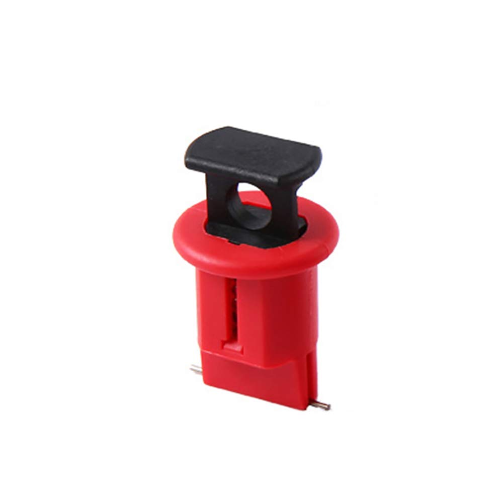 ToolOfLife 1 Pc Miniature Circuit Breaker Lockout, MCPO/MCPI/MCPOW (Optional), Red, Push Button Actuator, Manual Operation, Locks Out ISO/DIN Circuit Breakers