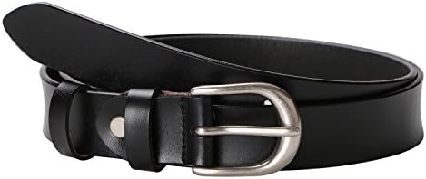 Women Skinny Leather Belt Thin Jeans Belts With Silver Prong Buckle Muti-Colors