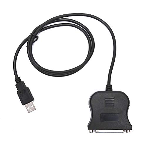 Adasea 2 Pack USB to DB25 IEEE-1284 Parallel Printer Adapter Cable for Laptop Desktop PC