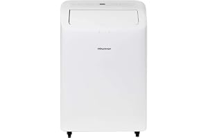 Hisense 8,000 BTU Portable Air Conditioner with Dual Hose & Inverter, 350 Sq Ft, Wi-Fi, ConnectLife App Google and Alexa, 3 operating modes, Noise 42 dB(A) - HAP0824TWD (Renewed), White
