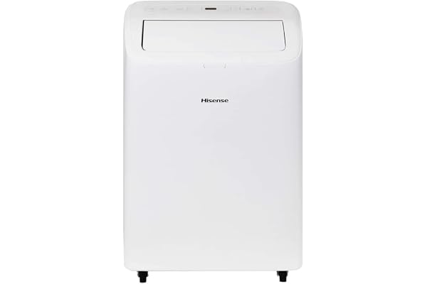 Hisense 8,000 BTU Portable Air Conditioner with Dual Hose & Inverter, 350 Sq Ft, Wi-Fi, ConnectLife App Google and Alexa, 3 operating modes, Noise 42 dB(A) - HAP0824TWD (Renewed), White
