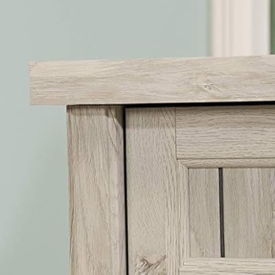 Sauder Costa L-Shaped Desk, Chalked Chestnut finish 413TRpD8anL