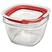 Rubbermaid Easy Find Lids Glass Food Storage Container, 5.5 Cup, Racer Red