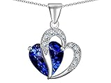 Star K Choice of colors 12mm Double Heart Pendant Silver