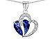 Star K Sterling Silver 12mm Large Double Heart Pendant