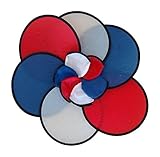 BZANY Red, White and Blue USA Patriotic Toy Pocket Fan Flying Disc With Pouch (Pack Of 6)