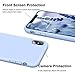 Vooii for iPhone X/Xs Case, Soft Silicone Gel Rubber Bumper Microfiber Lining with Shockproof Full-Body Protective, Light Blue