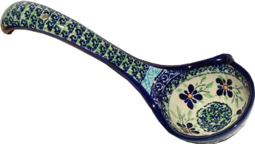 Polish Pottery Soup Tureen with Ladle Zaklady Ceramiczne Boleslawiec 1004/1367-du121 Unikat Pattern, 13.4 cups