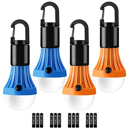 Lepro LED Camping Lantern with 3 Light Modes, Batteries Included, 4 Packs