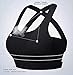 SHAPERX Women's Sports Bra Padded Breathable High Impact Support Criss Cross Back Yoga Gym Bras, SZ143-Black-XL