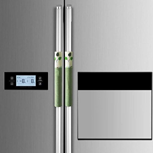 Refrigerator Door Handle Covers Kitchen Appliance Clean From Smudges, Fingertips, Drips, &Food Stains,Perfect For The oven, Microwave oven,&The furniture with a handle (Green Leaf)