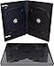 (5) Black DVD Cases - 2 Disc - 14mm - with Wrap Around Sleeve - DV2R14BK