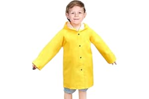 amivoo Kids Rain Jacket - Waterproof Boys Girls Raincoat Yellow Breathable Hooded Rain Coat for Girls Boys Toddler