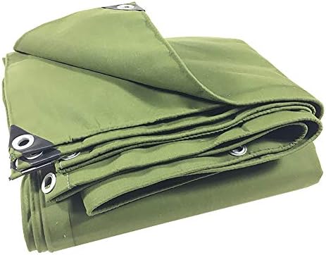 Tarpaulin Waterproof Heavy Duty Green tarp Sheet Premium Quality Cover Made of 500gram/square metre Tarpaulin,Green,4X4M
