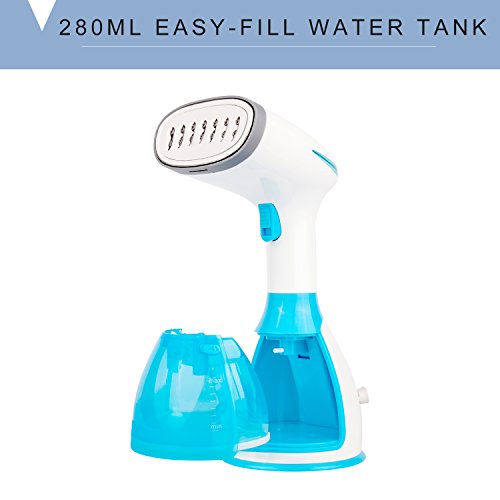 MOCREO Travel Garment Steamer, Portable Fabric Steam Iron,Continuous Steam,Stainless Panel, Detached Water Tank - Thumbnail 5