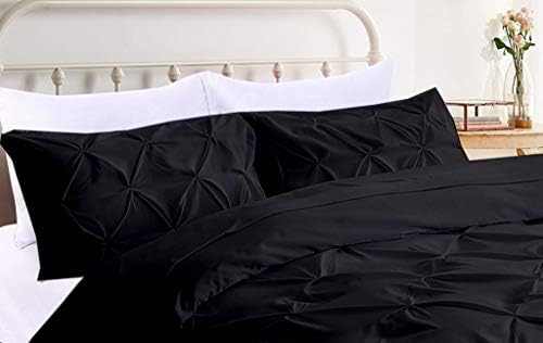 The Social Chef Fabricom Retail Pinch Pleated Set of 2pcs Pillow Shams Cover 20x26 Size 100% Egyptian Cotton 1000 Thread Count Rectangle Pattern Decorative Pintuck Pillow Shmas, Solid