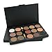 Ucanbe 15 Earth Color Matte Pigment Eyeshadow Palette Cosmetic Makeup Set Nude Eye Shadow Palettes with a Double End Brush (#1)