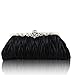 kingluck Silk Cocktail Evening Handbags/Clutches in Gorgeous Silk Clutch bag (black)