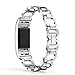 AutumnFall Genuine Stainless Steel Bracelet Smart Watch Band Strap for Fitbit Charge 2 (Sliver)