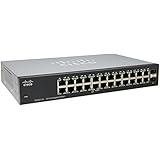 Cisco Compact 24-Port Gigabit Switch with 2 Combo Mini-GBIC Ports (SG102-24-NA)