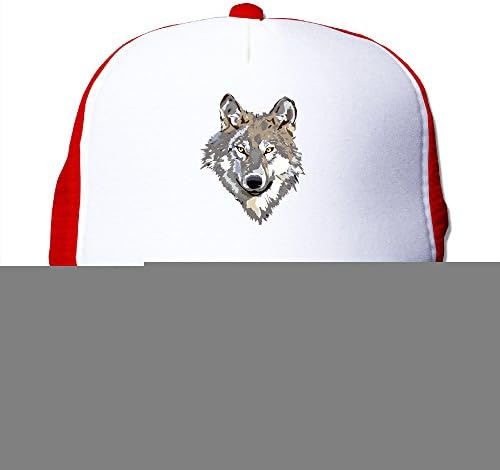 CCbros Wild Wolf Hiking Mesh Back Hat Cap One Size Fit All Red