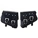 2PC Generic Motorcycle Saddlebag Black triangular Synthetic Leather 2-Strap Tool Bag