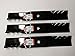 Set of 3, Longer Life 595-605 Gator Fusion G5 3-In-1 Mulching Blades to Replace 187254, 187255,187256, 532187254, 532187255, 532187256: Craftsman, Poulan, Husqvarna, Made in USA