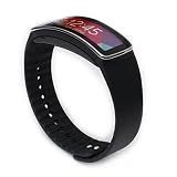 Moretek Replacement Plastic Band for Samsung Gear Fit Wristband (Black)