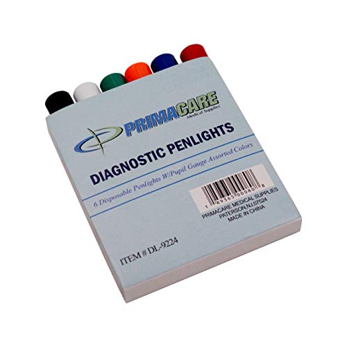 Primacare DL9224 Pack of 6 Disposable Diagnostic Penlight with