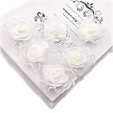 FLOWER Artificial Flowers silk roses Wedding Decoration DIY Decorative Wreath Fake Flowers 30pieces (white)
