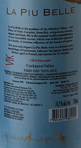 Vinho Tinto Chileno Vik Wines Vinho La Piu Belle 750ml,