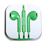 iMeshbean® 3.5mm Green Color Earbud Earphone Headset with Built-in Microphone & Volume Control USA