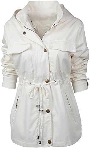 Stylein Womens Military Anorak Safari Hoodie Jacket with Pockets