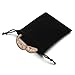 Wudygirl 100 PCS Velvet Drawstring Bags Jewelry Pouches Drawstring Bags 5X6'' Cloth Gaming Dice Fingertip Gyro Marble Jewelry Bags (100PCS Black, 5x6)