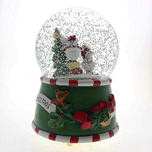 Nite fused Christmas Musical Lighted Snow Globe with Snow Blowing Battery Operated