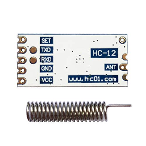 Alwayshare HC-12 433Mhz SI4463 Wireless Serial Port Module 1000m Replace Bluetooth with Antenna (Blue)
