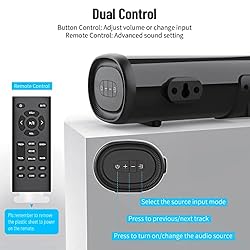littoak Small Sound Bar for TV, Soundbar with