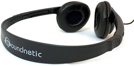 Classroom Stereo Budget Headphones with Leatherette Earpads Volume Control - 25 Pack