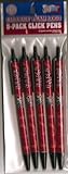 NCAA Team Color Retractable Click Pens- 5 Pack