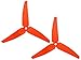 Rakon Blade 200SRX/230S Plastic Tail Blade 82mm (3-Blade)-Orange - 200SRX971-O